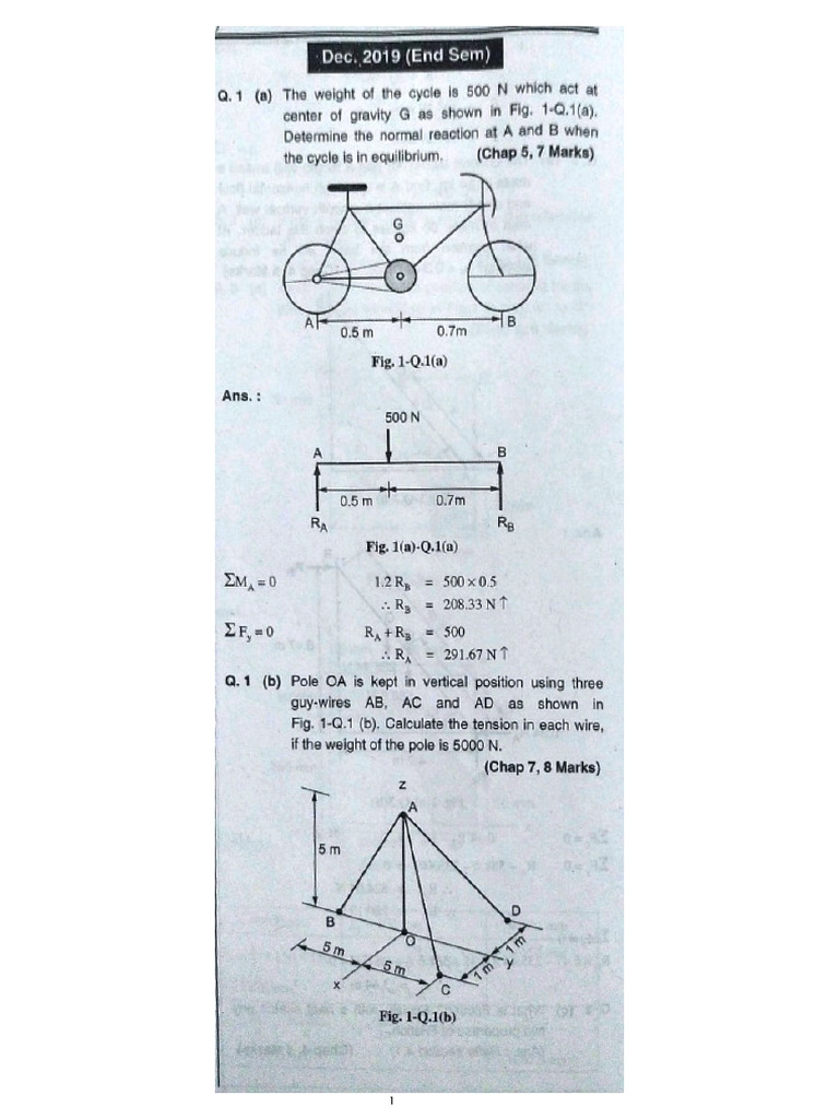 Mechanics Dec 19 Solve QP | PDF