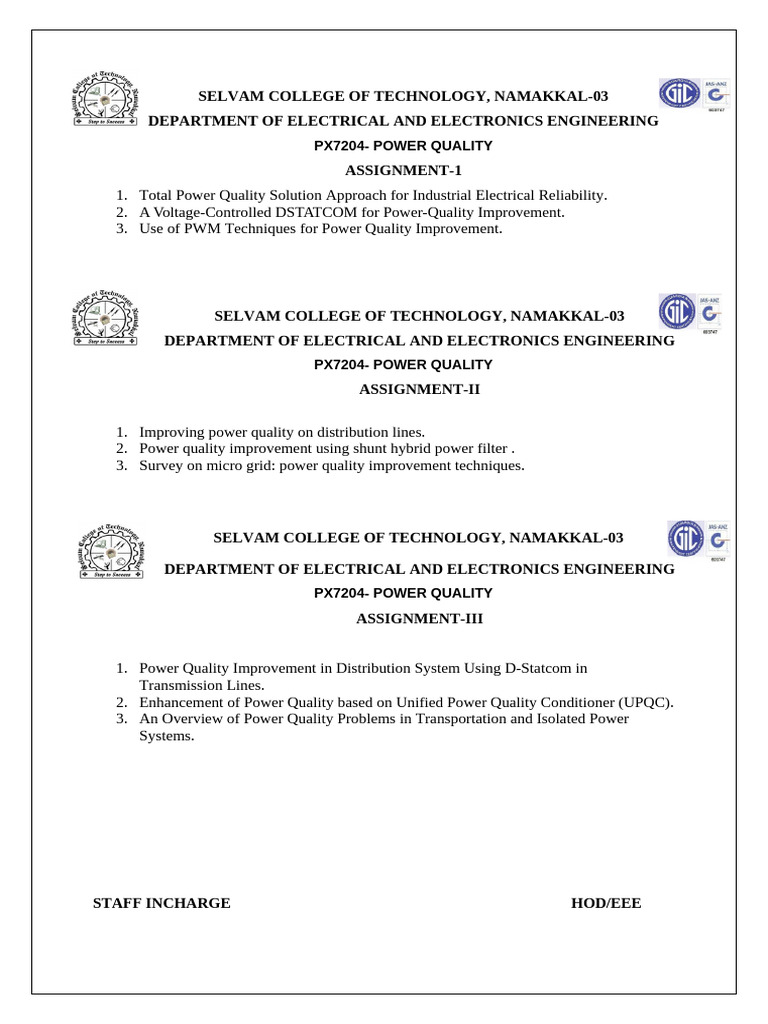 Power Quality Improvement Techniques | PDF