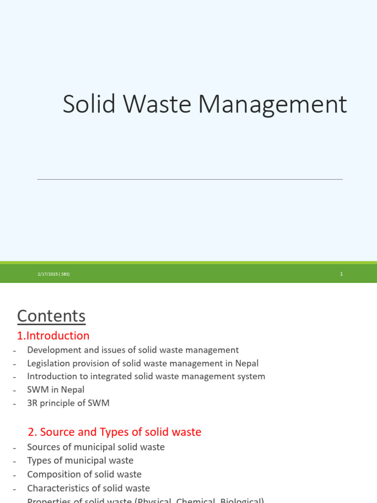 Solid Waste-L Management | PDF | Waste | Municipal Solid Waste
