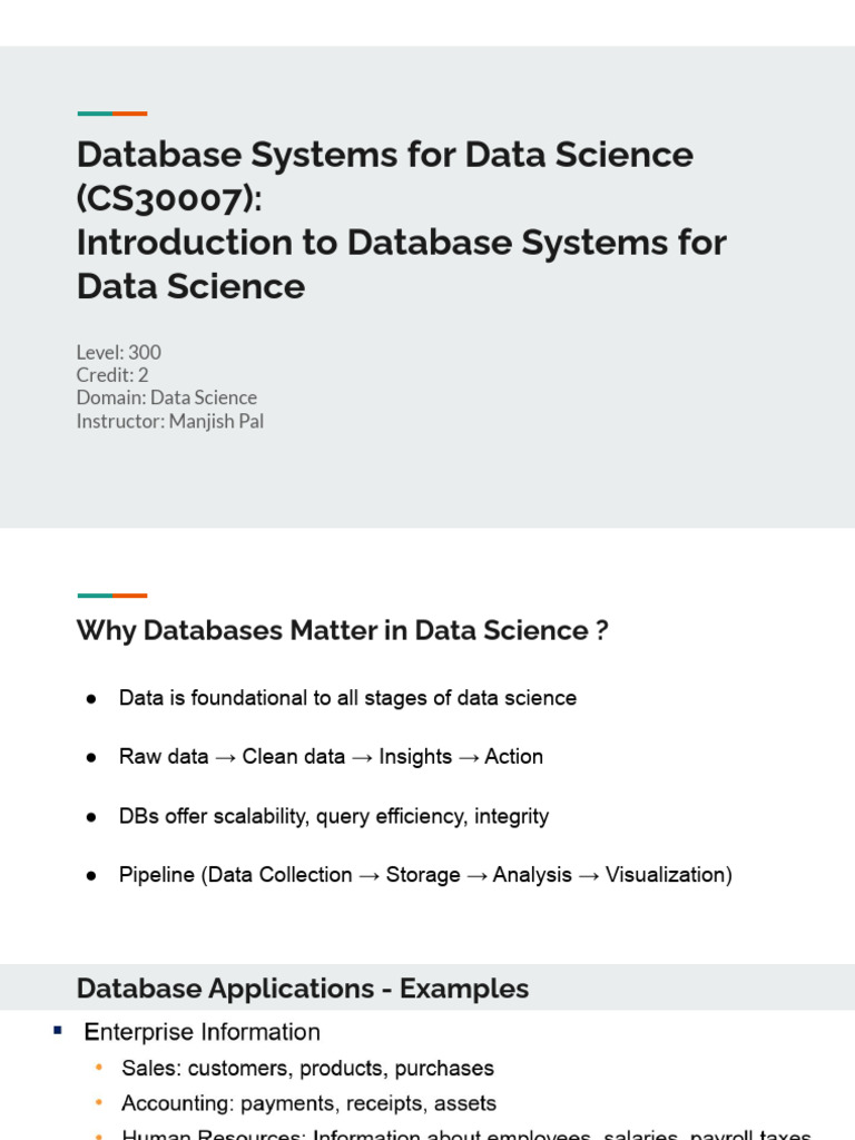 Database Systems in Data Science | PDF | Database Transaction | Acid