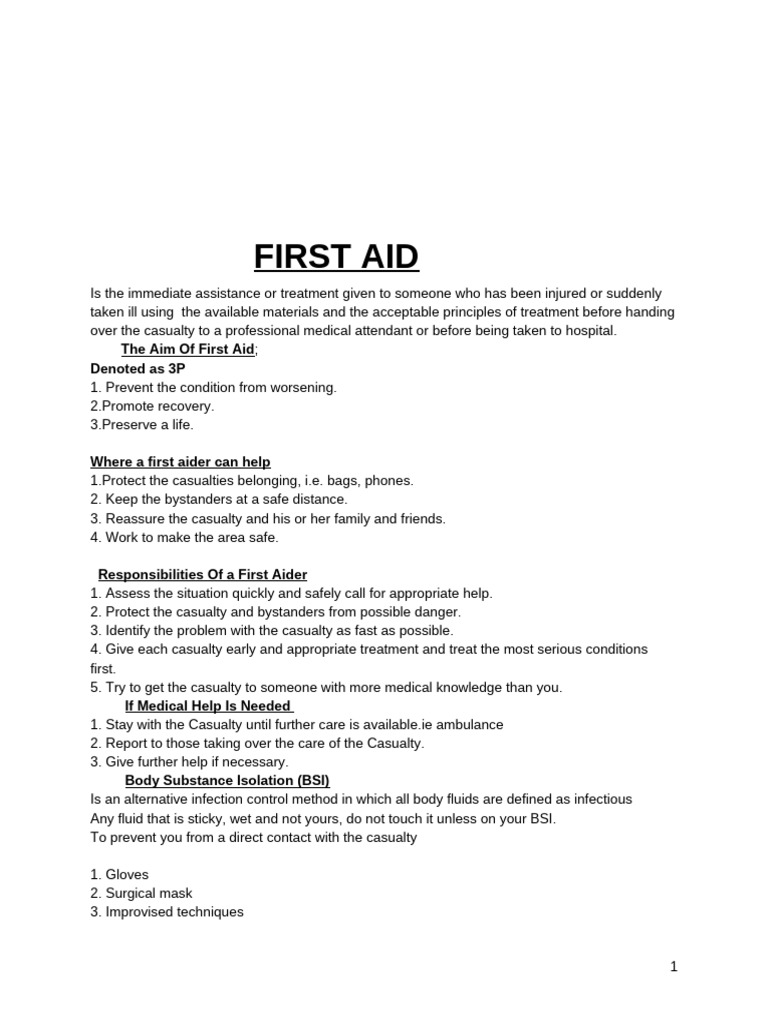 Essential First Aid Guidelines | PDF | Childbirth | Caesarean Section