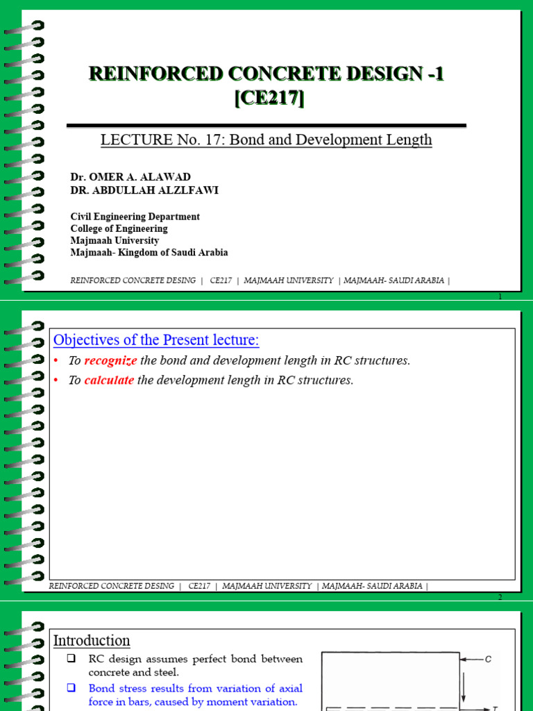 Bond and Development Length in RC Design | PDF | Reinforced Concrete ...