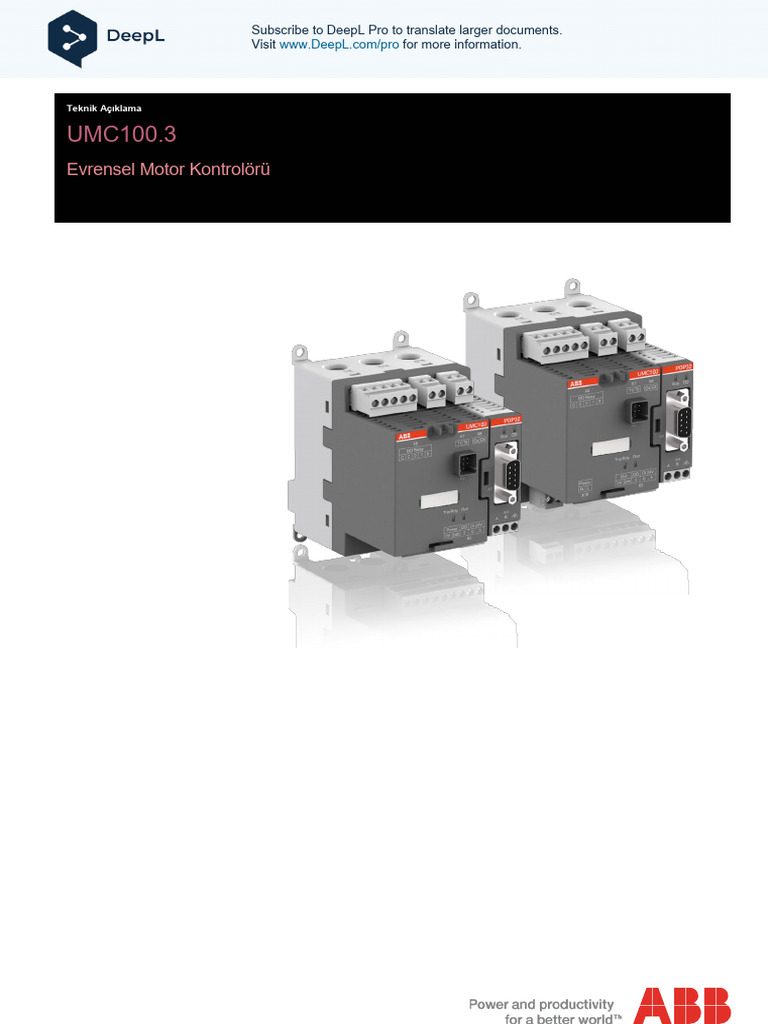 UMC100.3 Universal Motor Controller EN TR | PDF