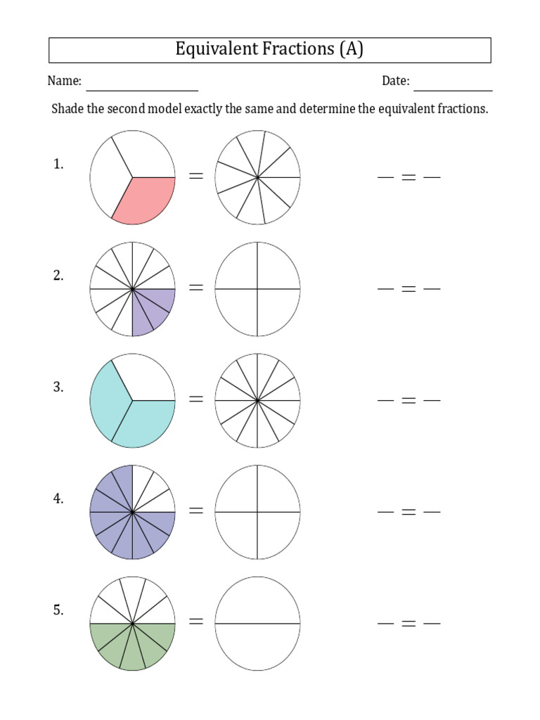Equivalent Fractions Practice Worksheets | PDF | Chess Theory | Chess