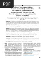 EASI Scoring for Atopic Dermatitis | PDF | Dermatitis | Dermatology