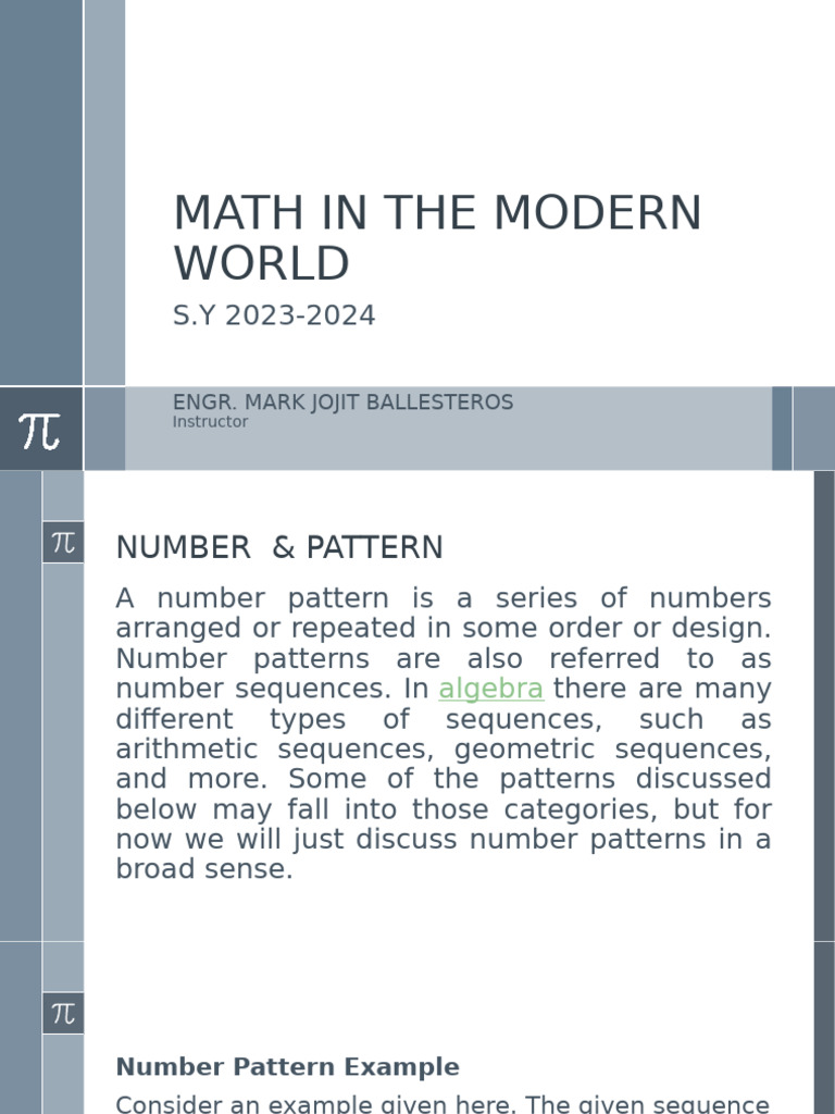 Understanding Number Patterns in Math | PDF | Fractal | Pattern