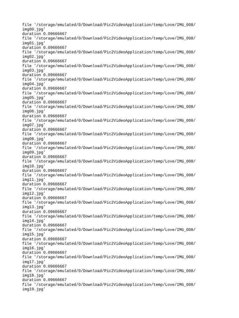 Image Sequence for Video Creation | PDF