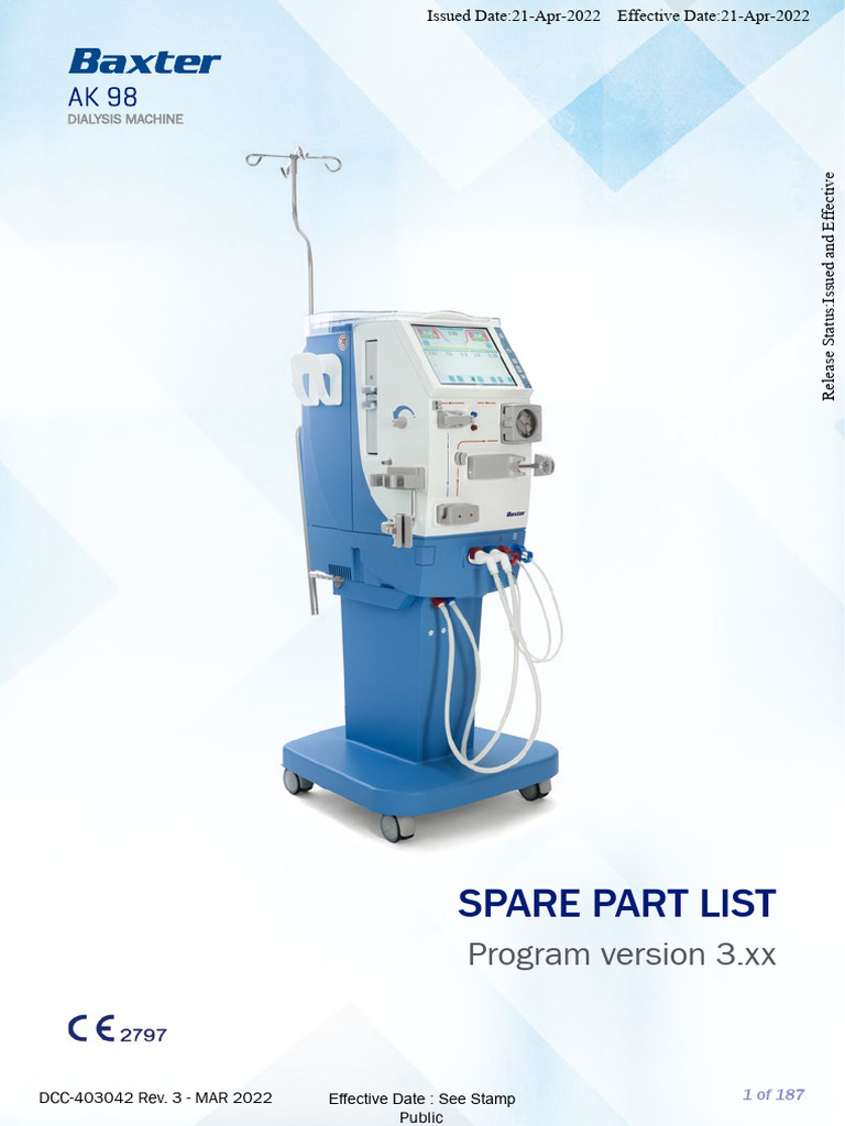 AK 98 Spare Parts List Overview | PDF | Pump | Equipment