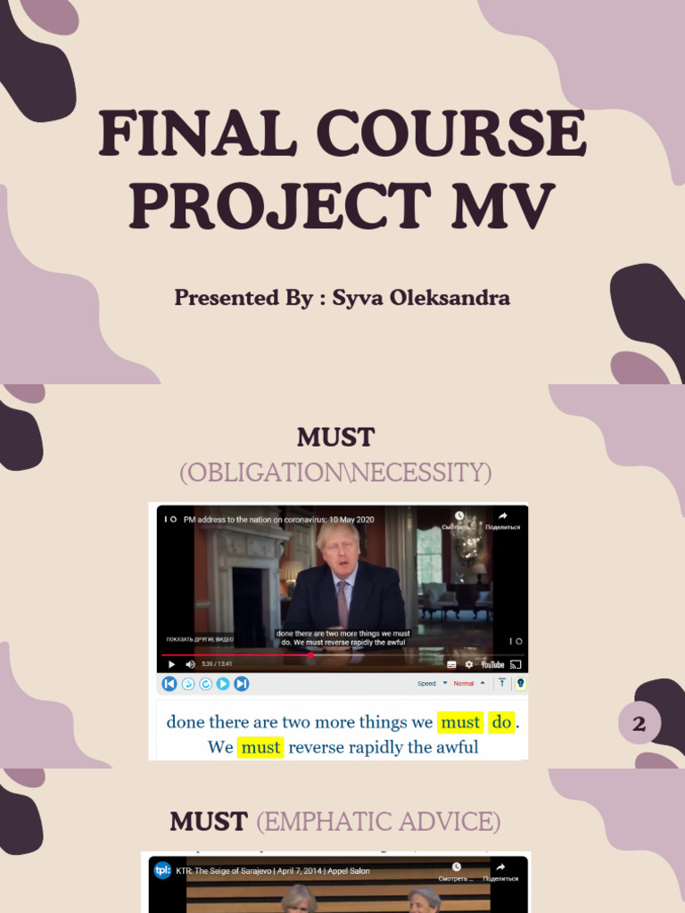 Final Course Project MV | PDF