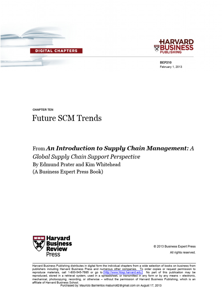 Future Trends in Supply Chain Management | PDF | Supply Chain ...