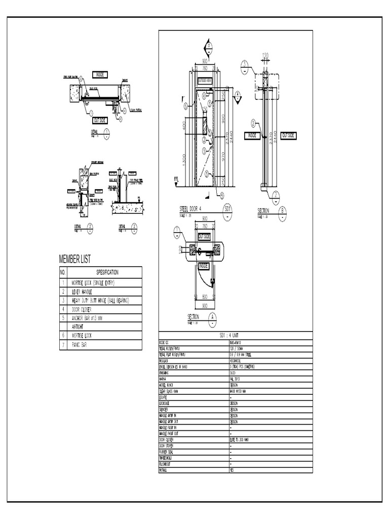 Inside and Outside View Specifications | PDF