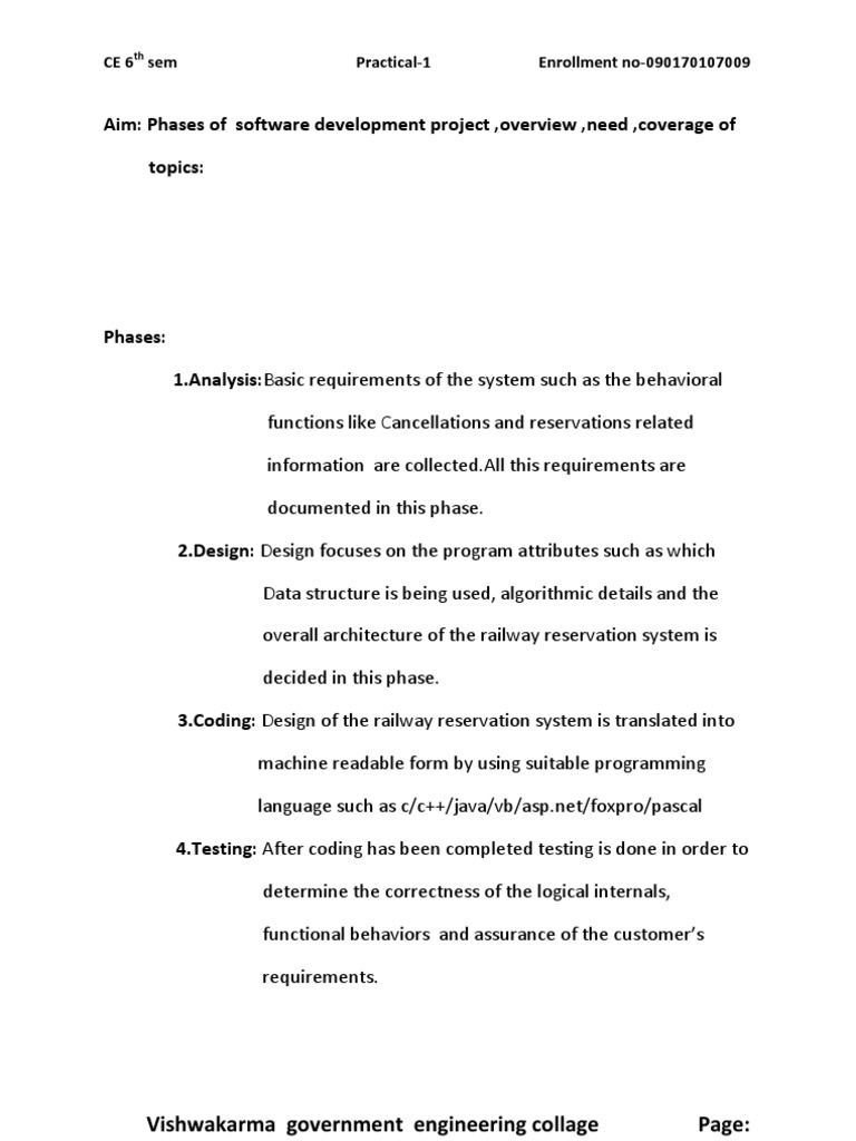 Software Development Phases Overview | PDF | Business | Computers