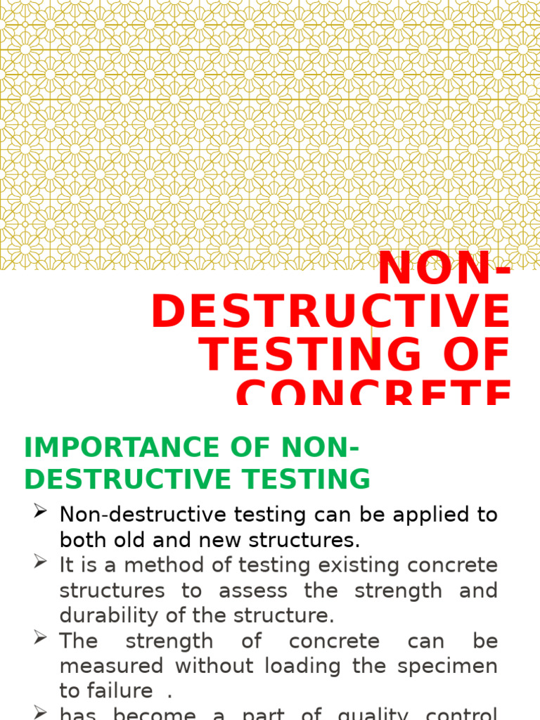 Non Destructive Tests | PDF | Concrete | Waves