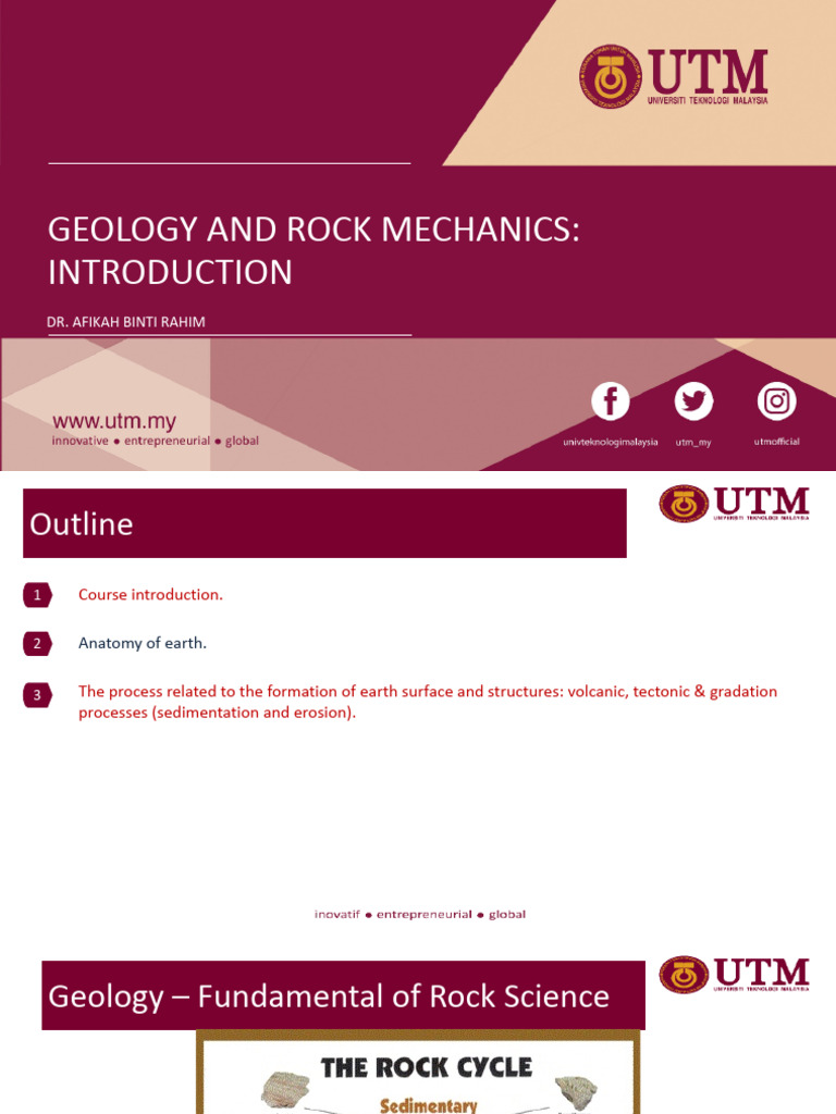 W1 - Geology and Rock Mechanics | PDF | Rock (Geology) | Geology