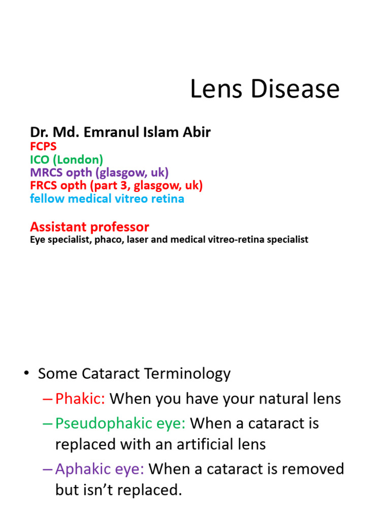 Types and Causes of Cataracts | PDF | Cataract | Human Eye