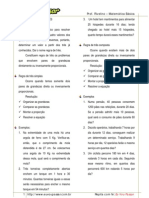 Regra de três e exercícios de matemática básica