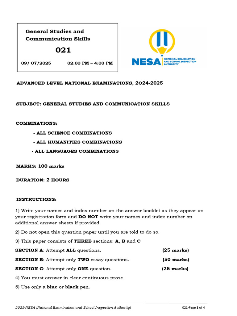 General Studies Exam Guide 2025 | PDF | Adolescence | Civic Engagement
