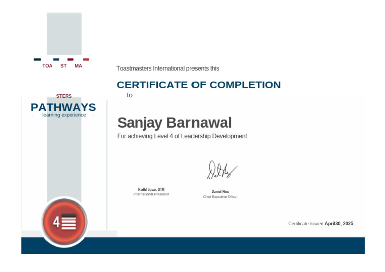 Level 4 Completion | PDF