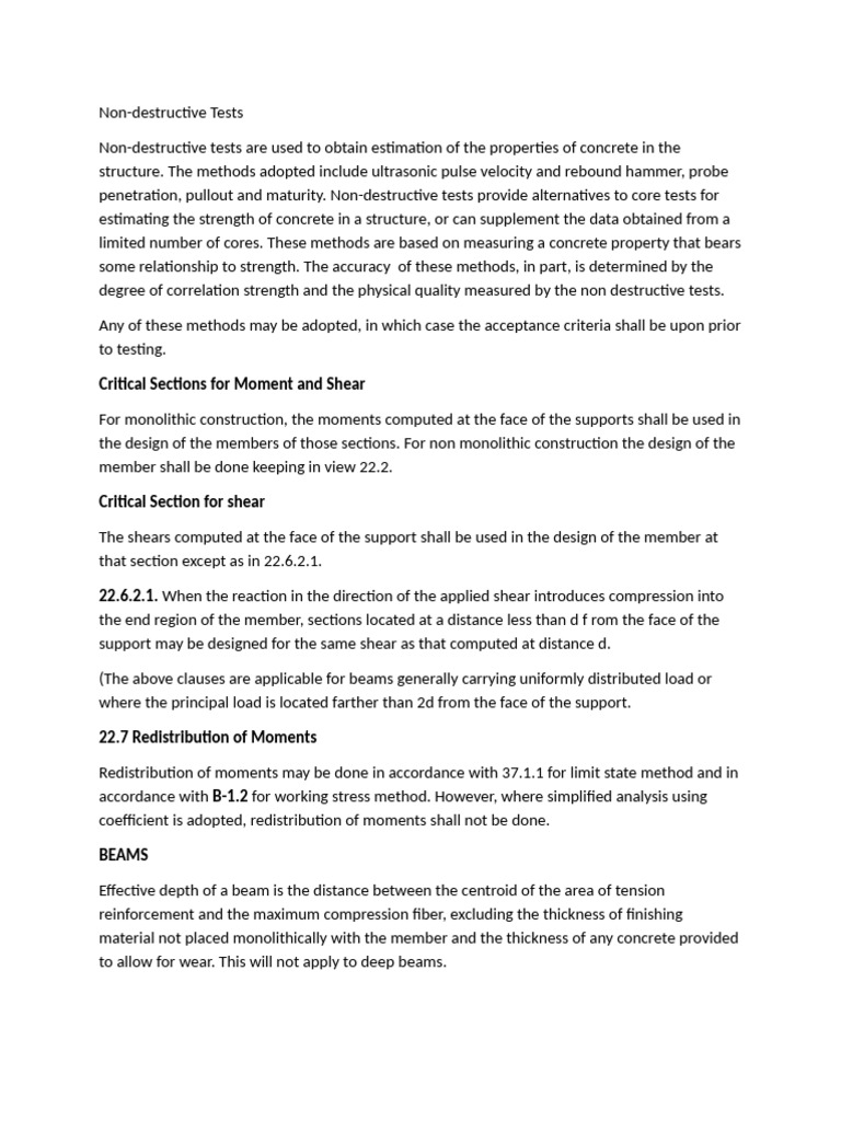 Notes On Is Code | PDF | Strength Of Materials | Beam (Structure)