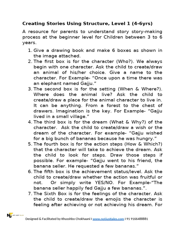 Story-Making Guide for Young Kids | PDF