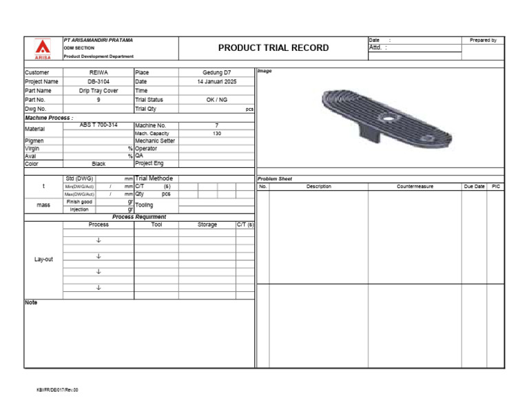 Trial Drip Tray | PDF