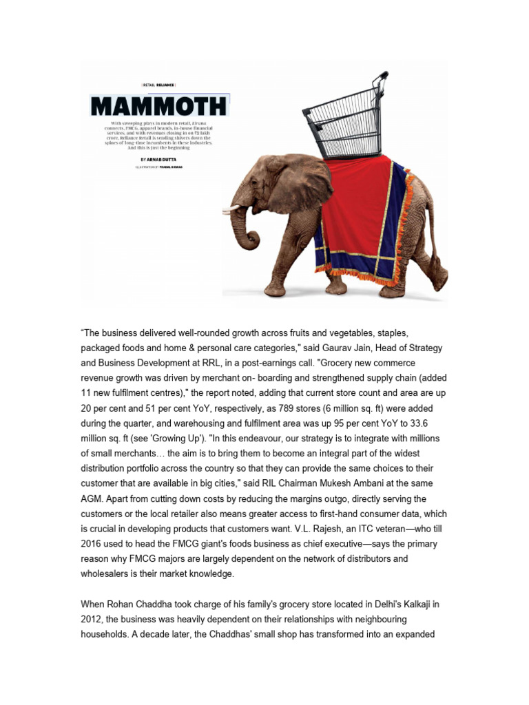 Reliance Retail Case 1 Pdf Pdf Retail Brand