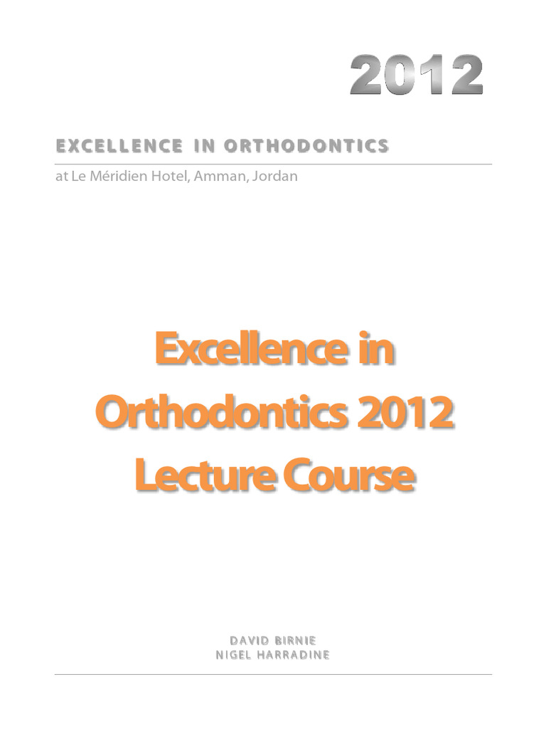Toaz - Info Excellence in Orthodontics 2012 PR | PDF | Orthodontics ...