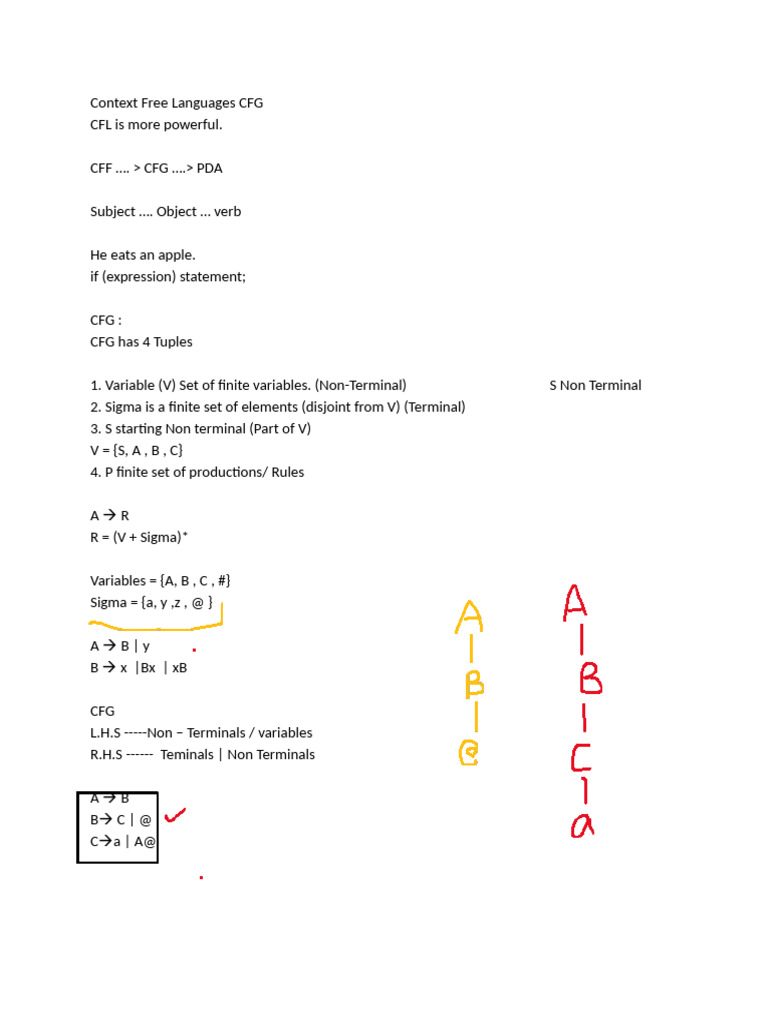 CFG Overview and Applications | PDF