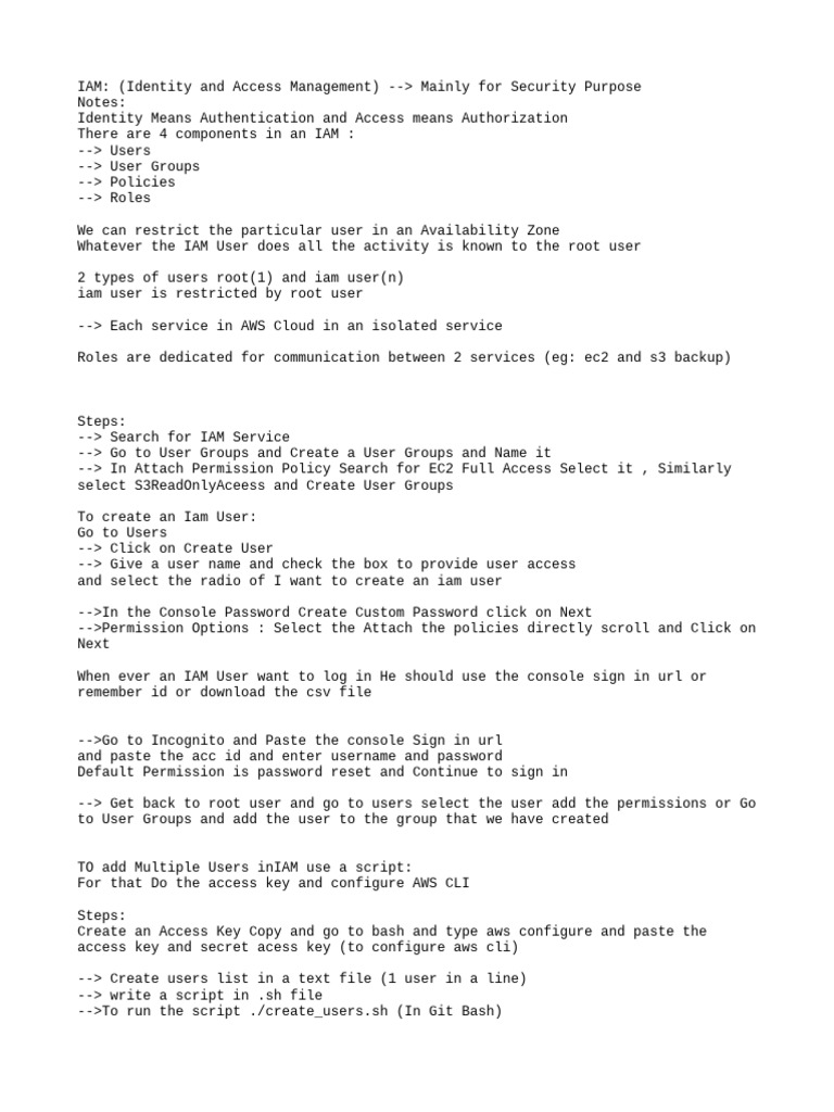 IAM User Management in AWS | PDF | User (Computing) | Command Line ...
