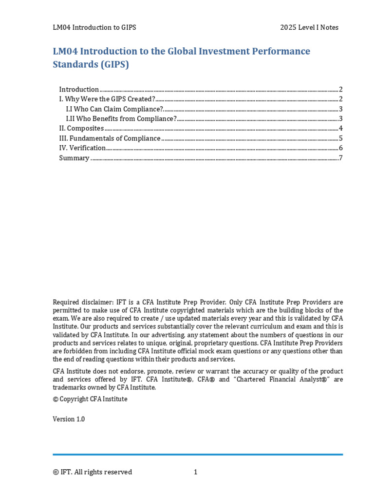Understanding GIPS Standards | PDF | Regulatory Compliance | Investment ...