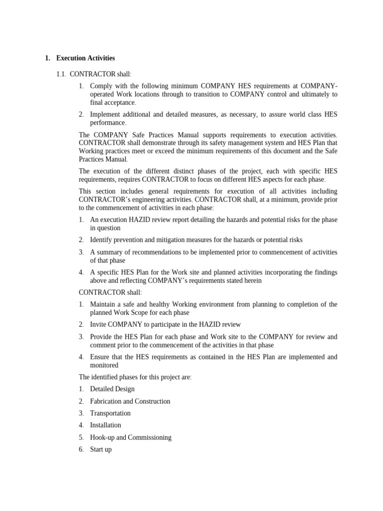 Piping Work HES Execution Guidelines | PDF | Personal Protective ...