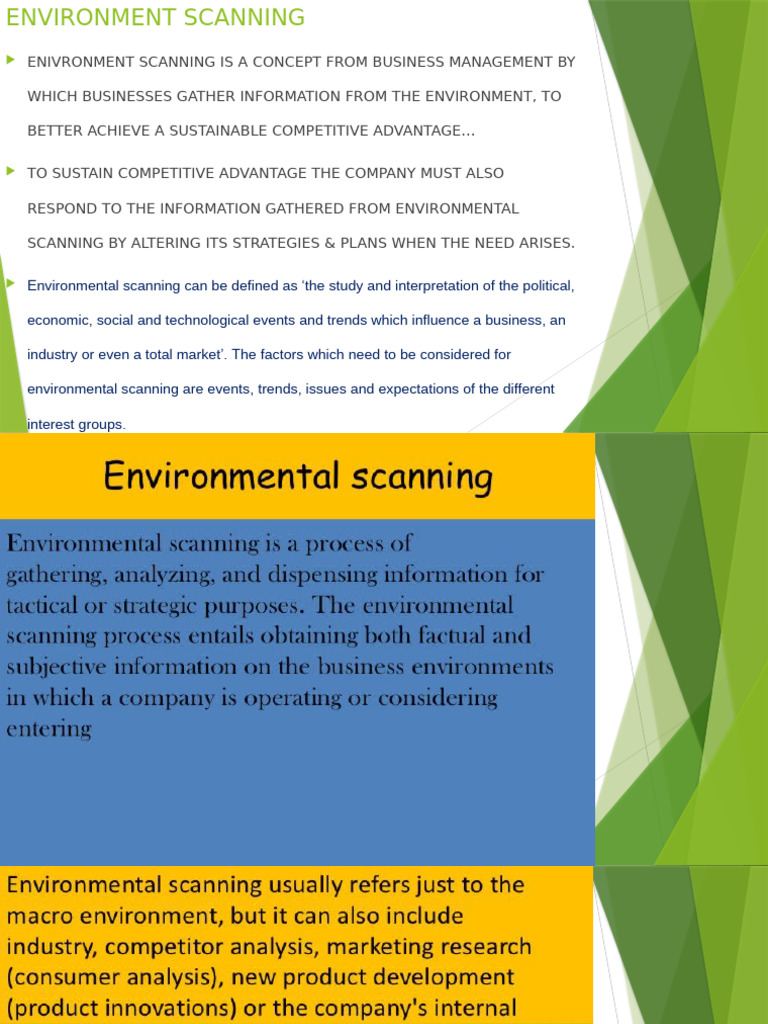 Environmental Scanning for Business Strategy | PDF