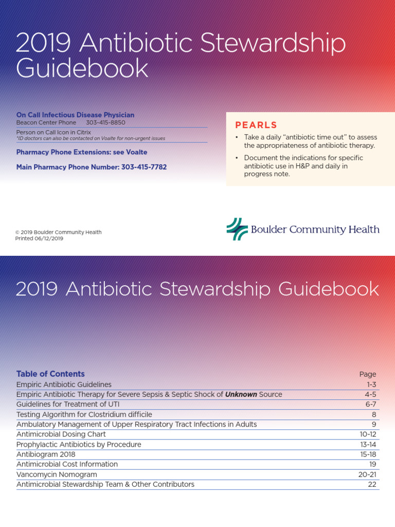 UTI Antibiotic Guidelines 2019 | PDF | Urinary Tract Infection | Pneumonia