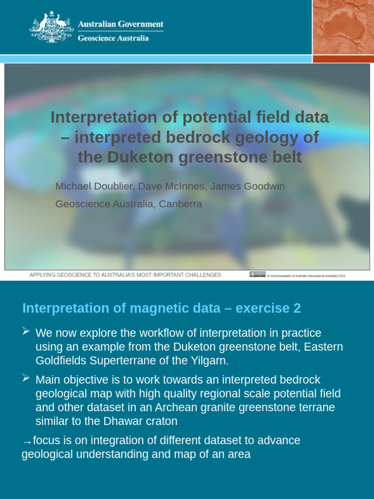 Doublier - Potential Field Interp - Duketon Exercise | PDF | Geology