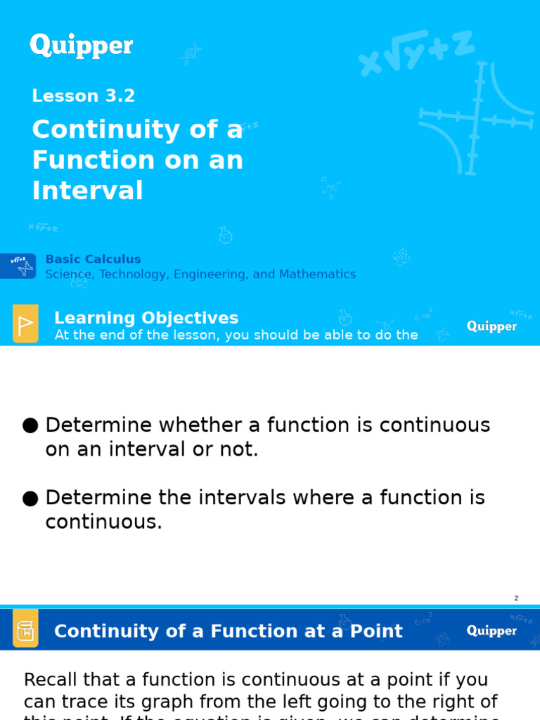 Continuity of A Function On An Interval | PDF | Function (Mathematics ...