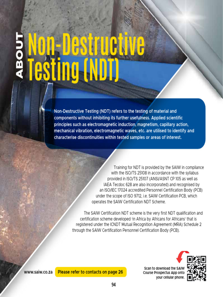 NDT Training and Certification Overview | PDF | Nondestructive Testing