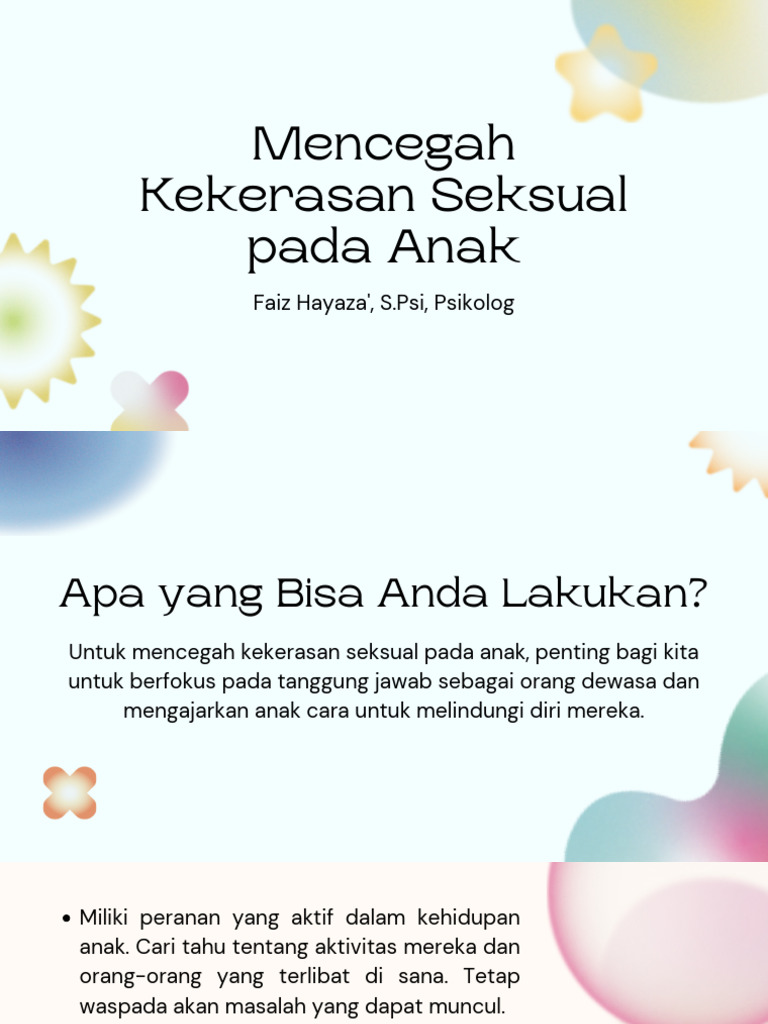 Mencegah Kekerasan Seksual Pada Anak - Faiz Hayaza' | PDF
