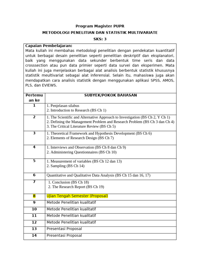 Metodologi Penelitian Dan Stat Multivariate Final Pdf
