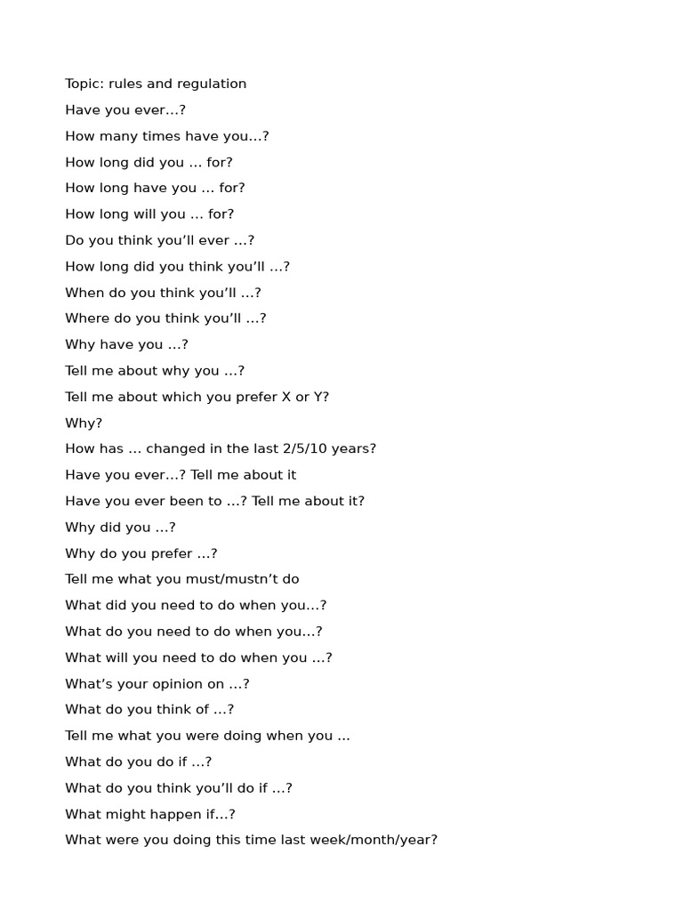 Rules Questions | PDF