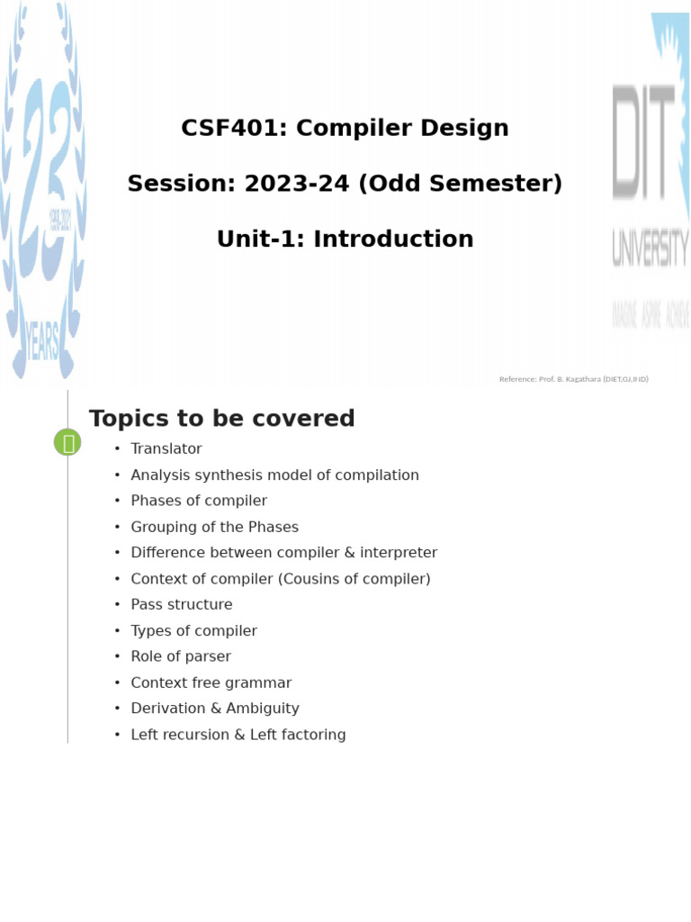 Compiler Design Overview and Phases | PDF | Parsing | Compiler
