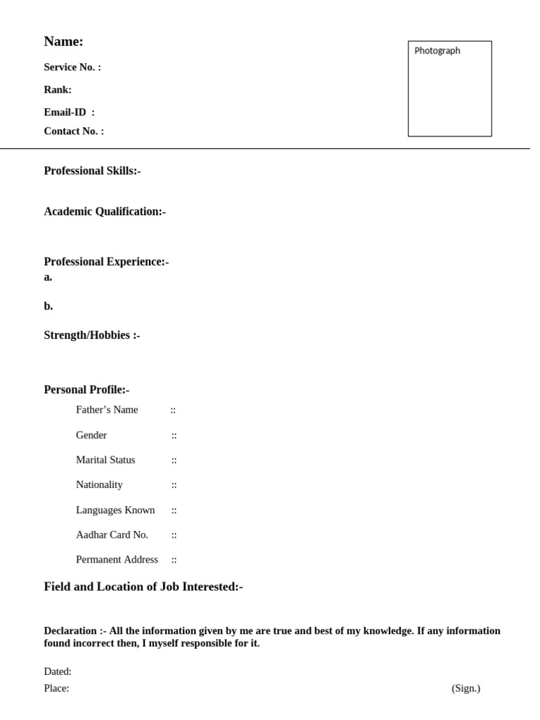 Sample CV | PDF