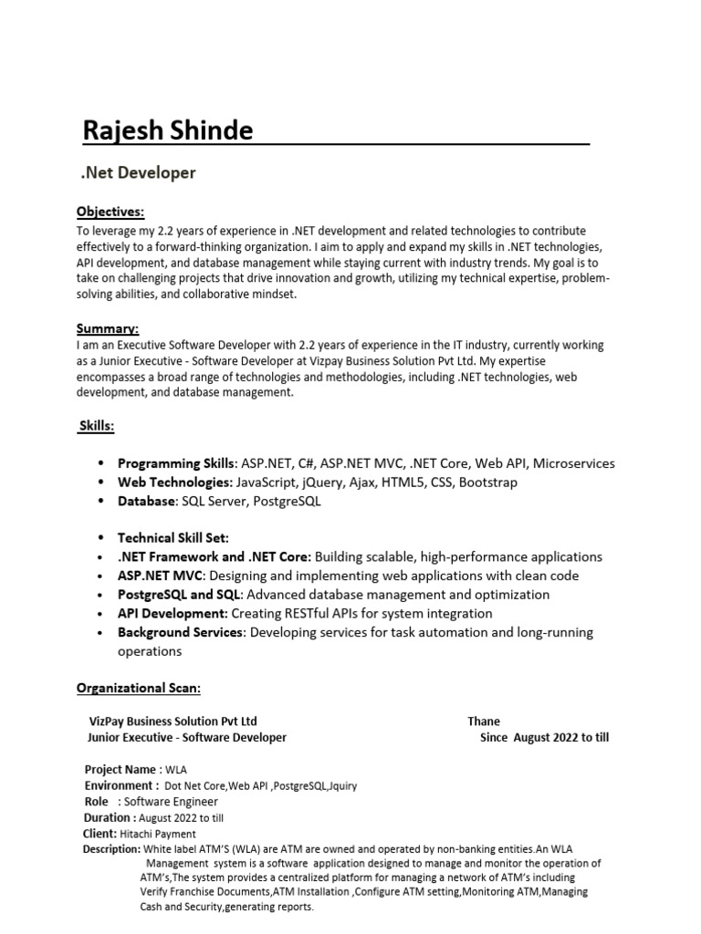 rajesh-shinde-net-developer-profile-pdf-computing-information