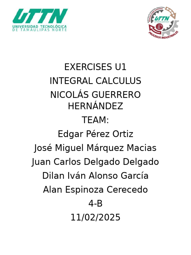 Exercises U1 | PDF
