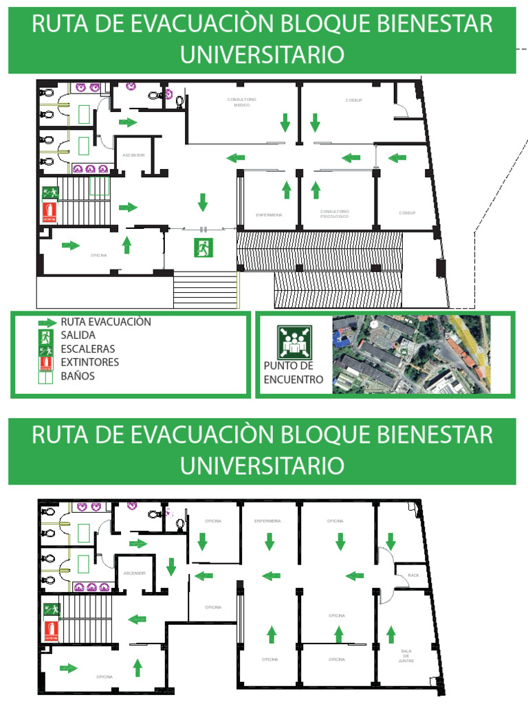 Rutas de Evacuación en Bienestar Universitario | PDF | Entorno natural ...