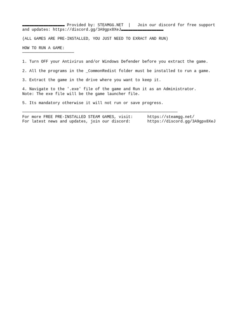 Game Setup Instructions and Requirements | PDF