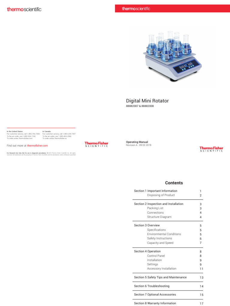 Digital Mini Rotator Operating Manual | PDF | Power Supply