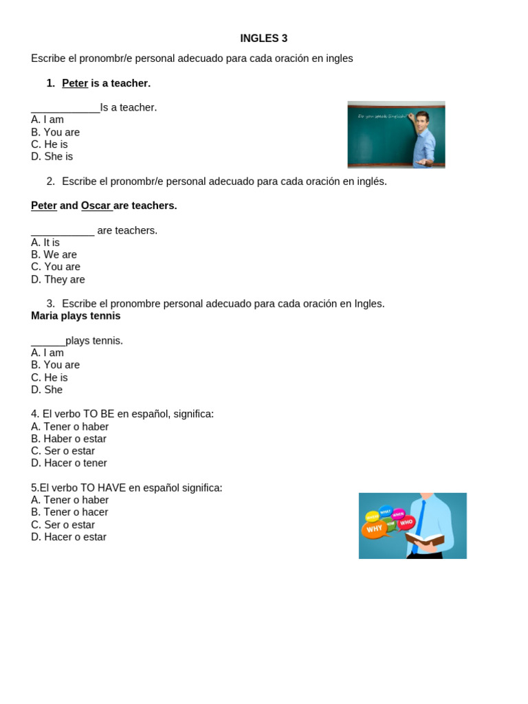 Ingles 3 | PDF