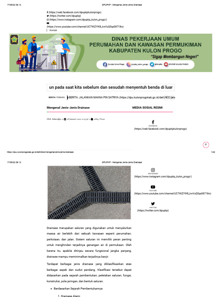Jenis-Jenis Drainase dan Fungsinya | PDF