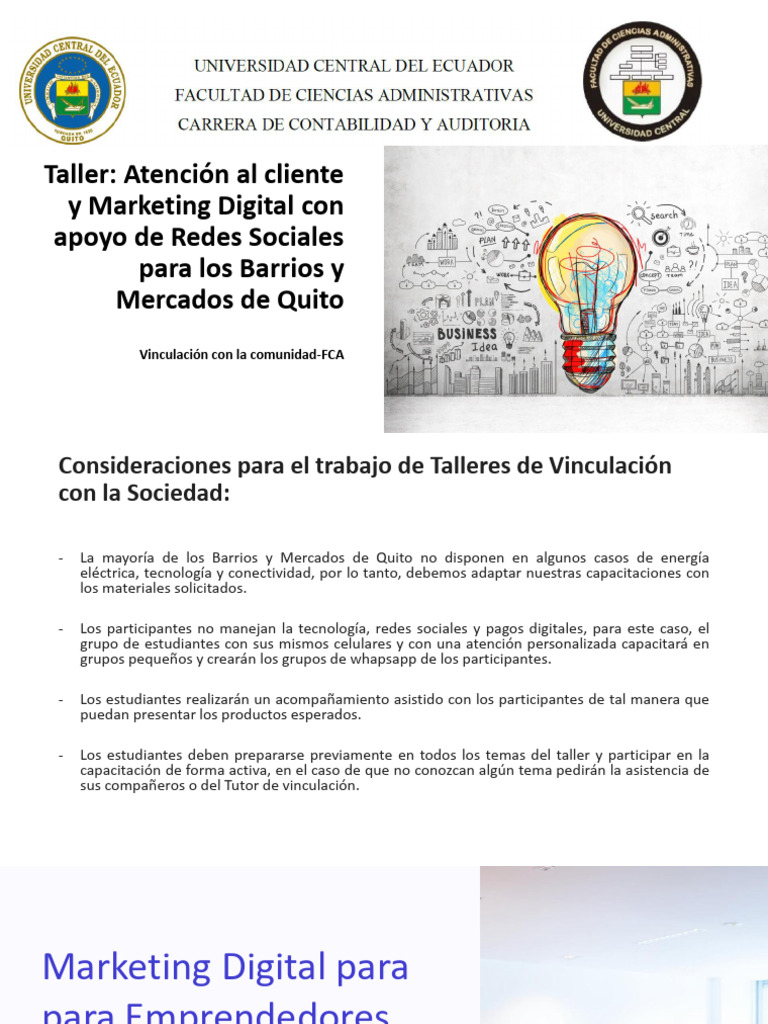Taller Marketing Digital para Emprendedores | PDF | Marketing ...