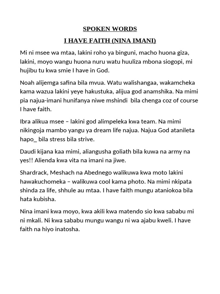Spoken Words | PDF